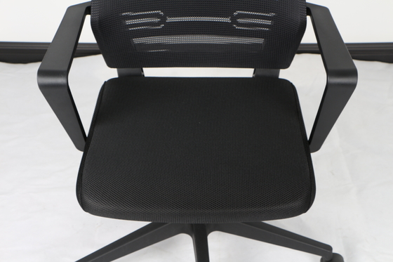 12.2KG Smooth Mesh Swivel Ergonomically Designed Chair Black Nylon Castor
